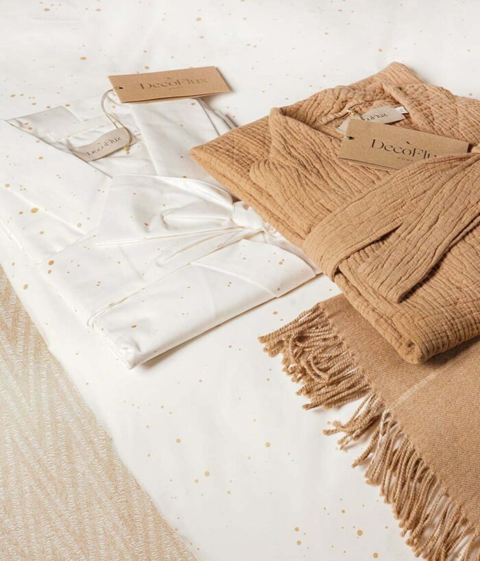 Sateen bathrobe Cosmos Gold - Image 2