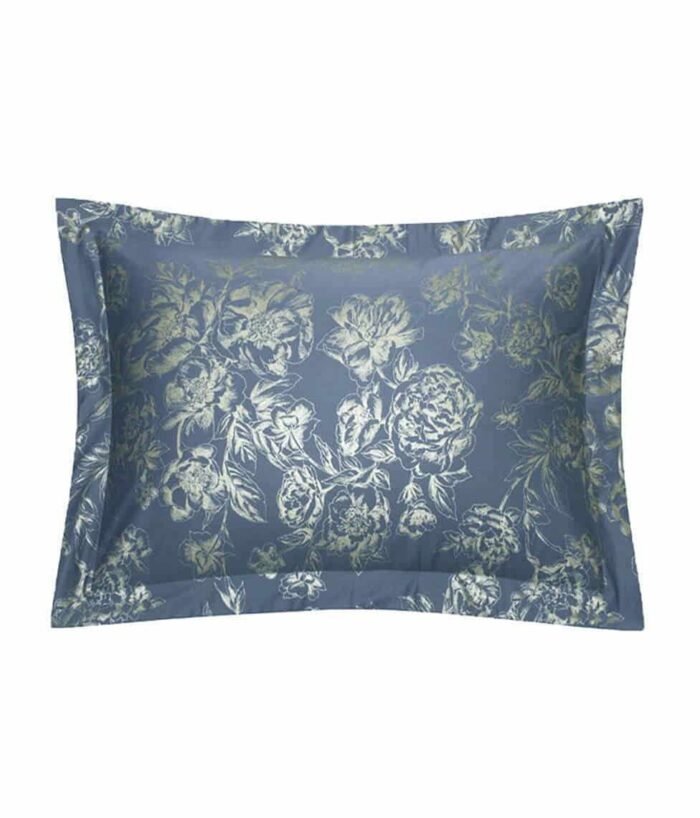 Satino pagalvės užvalkalas Peony Silver - Image 1