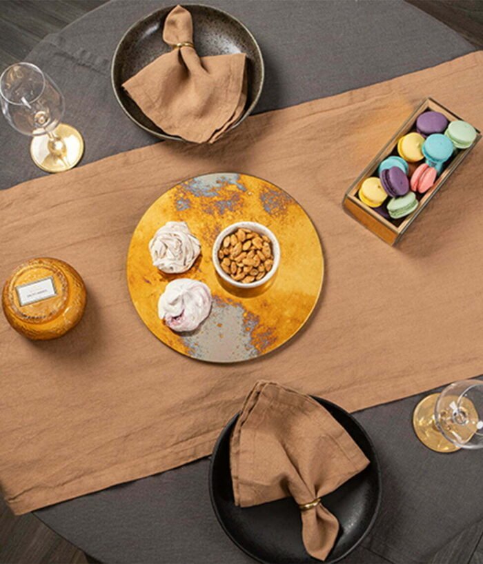 Linen table napkin Cinnamon - Image 2