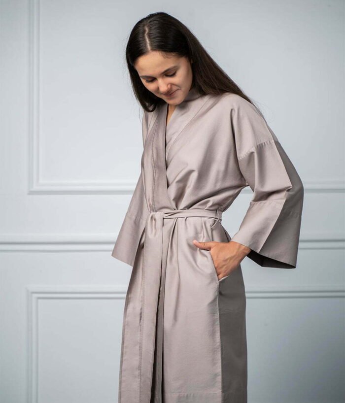 Chalatas Kimono Dream Touch Grey Cliff - Image 1