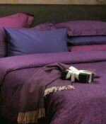 Sateen bed linen set Papercut Purple