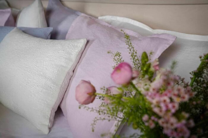 Lininės patalynės komplektas Casual Angel Pink - Image 3
