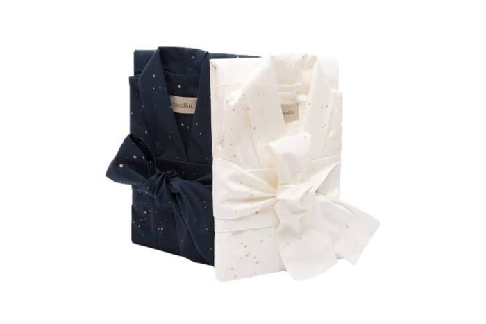 Sateen bathrobe Cosmos Gold - Image 3