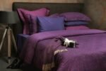 Sateen bed linen set Papercut Purple - Image 2