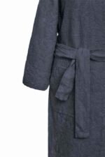 Cotton bathrobe Versailles Anthracite - Image 6