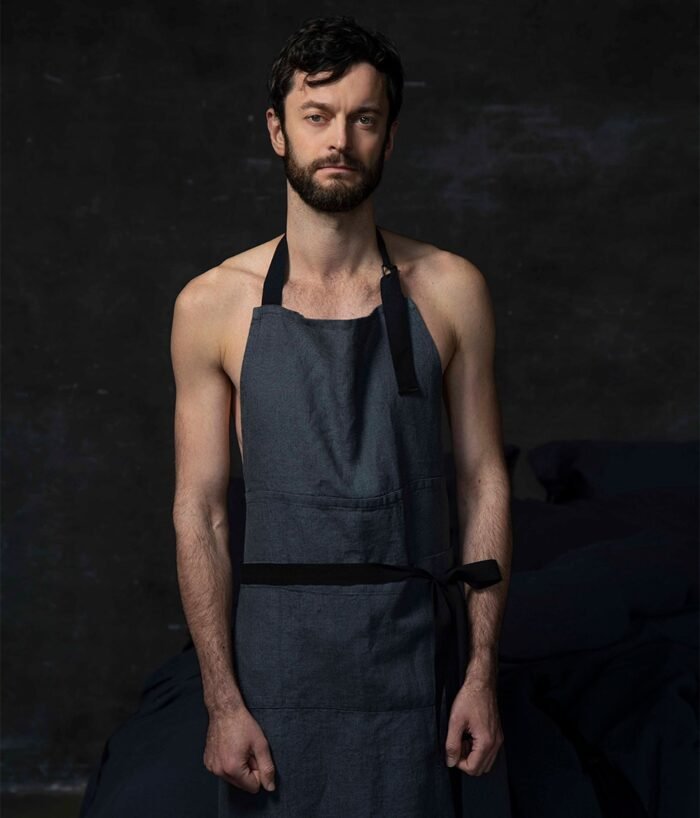 Linen apron Augustus Anthracite - Image 3