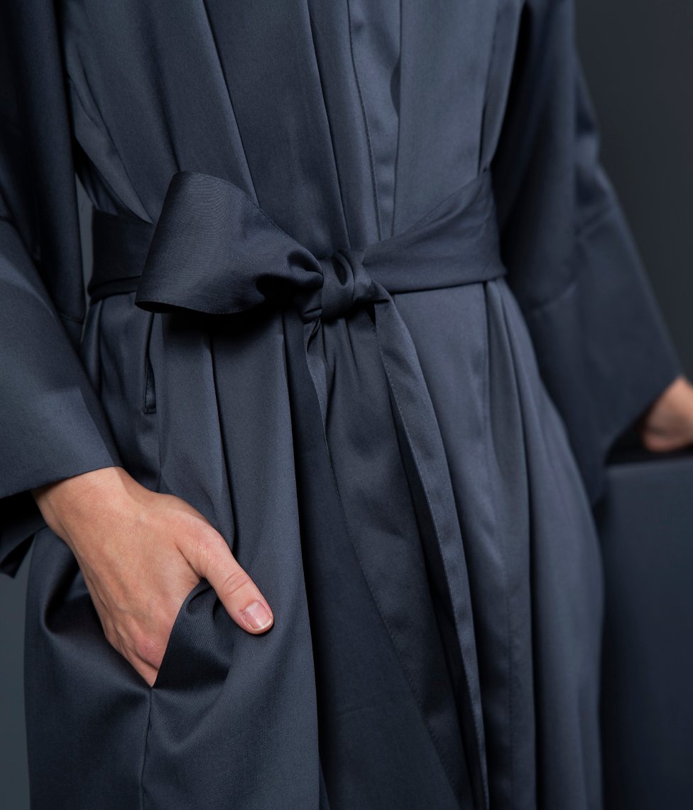 decoflux-bathrobe-kimono-anthracite-3 Bathrobe Kimono Solid Anthracite - Image 4
