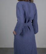 Cotton bathrobe Orion Solid Blueberry - Image 3