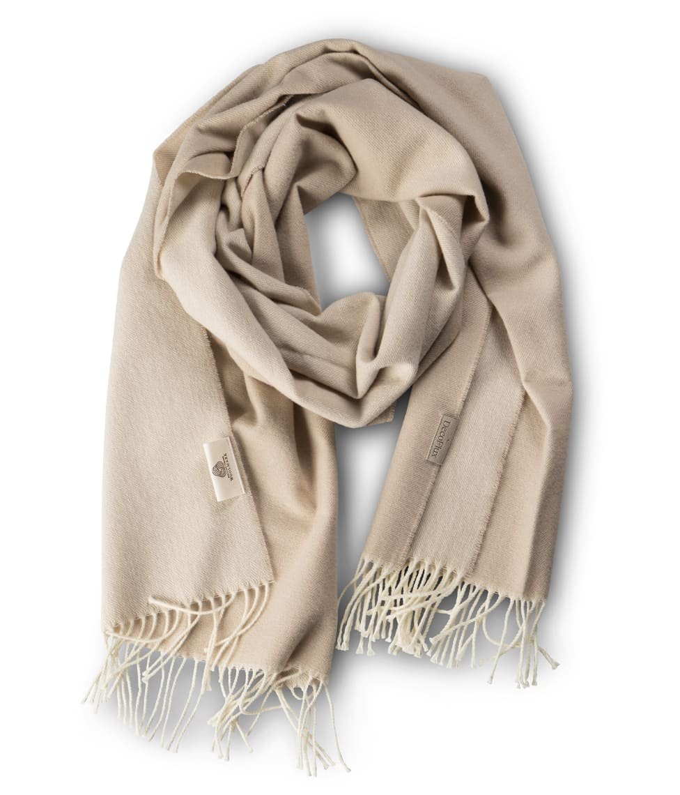 Šalikas-Luna-kreminis-Beige-43x210 (1) Šalikas Luna Beige - Image 1