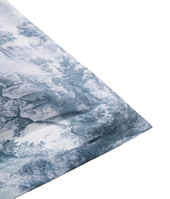 Satino pagalvės užvalkalas Toile Blue - Image 2