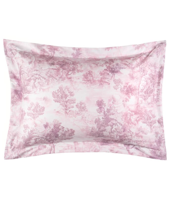 Sateen pillowcase Toile Mauve - Image 1