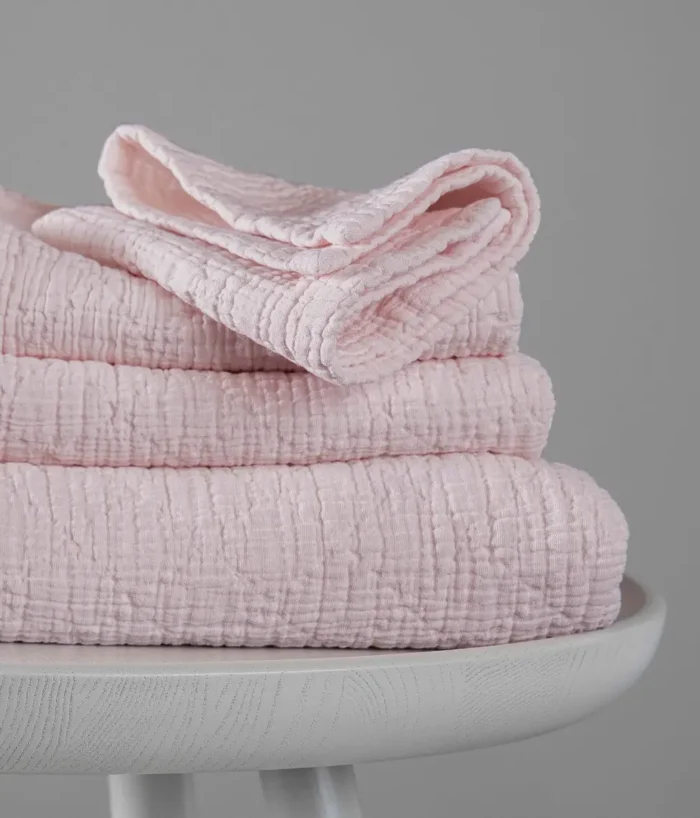 Bathroom towel Orion Solid Pink Mist - Image 4