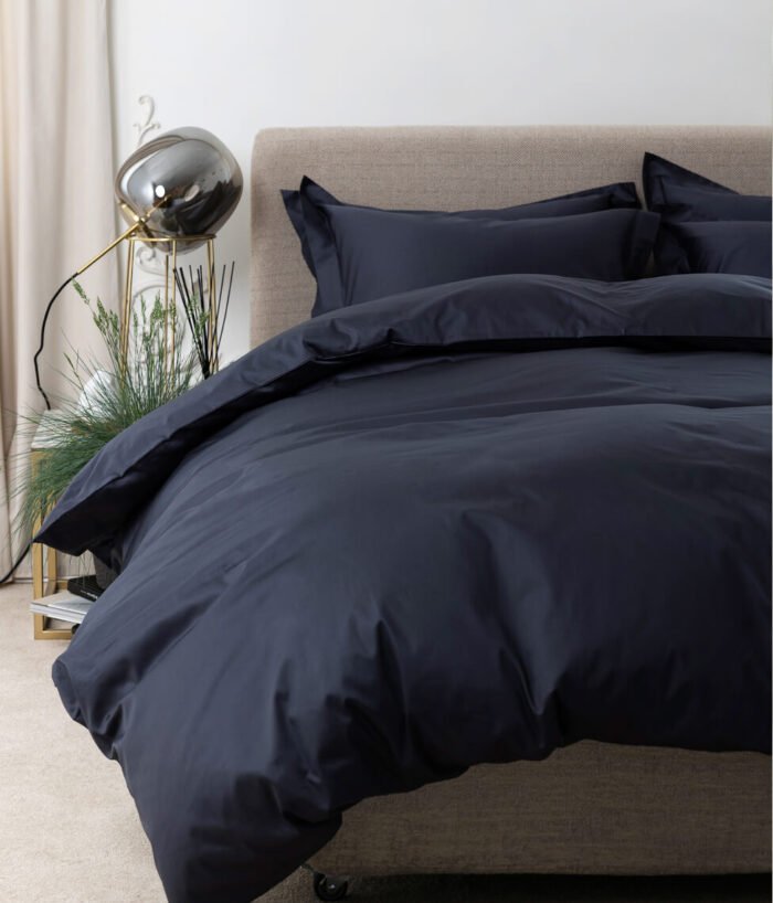 Satino patalynės komplektas Solid Anthracite - Image 3