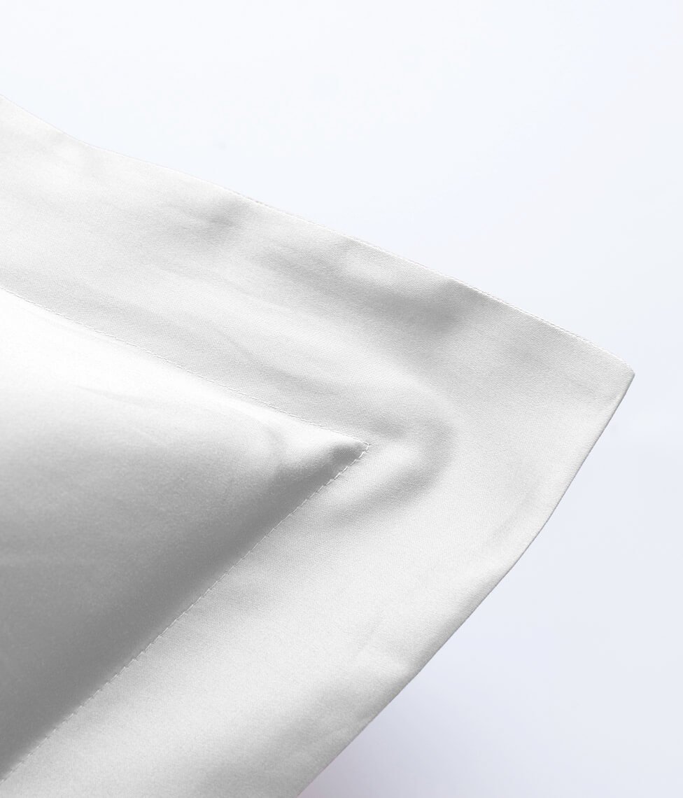 Pillow fragment white Satino pagalvės užvalkalas Solid White - Image 2
