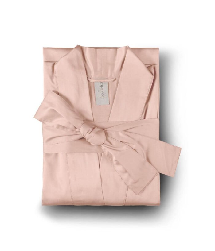Satino chalatas kimono Solid Creamy Peach - Image 1