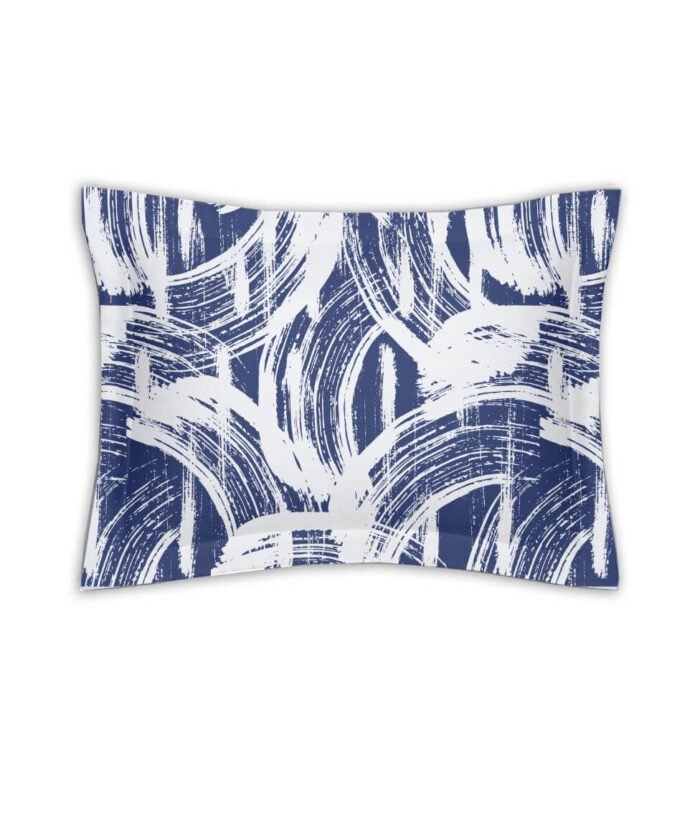 Sateen pillowcase DF Jazz Dark Blue/Optical White - Image 1