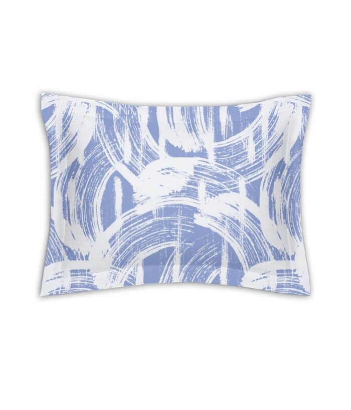 Satino pagalvės užvalkalas DF Jazz Light Blue/Optical White - Image 1
