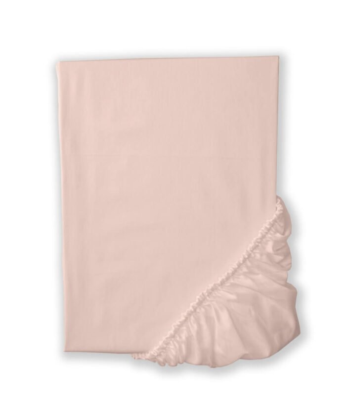 Sateen fitted sheet Solid Creamy Peach - Image 1