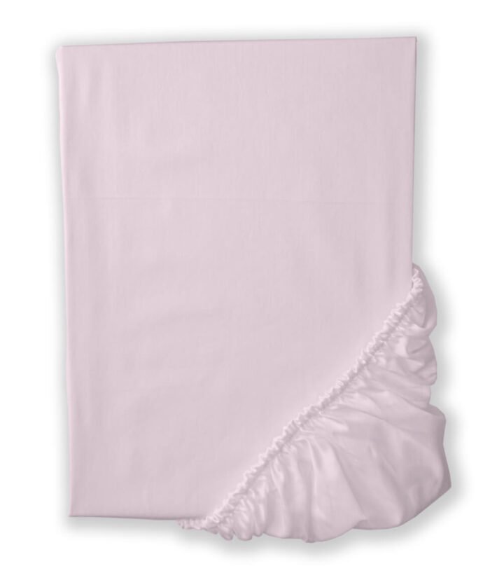 Sateen fitted sheet Solid Primrose Pink - Image 1