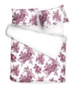 Satino patalynės komplektas Eternal Rose Burgundy/Optical White - Image 7