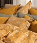 Satino pagalvės užvalkalas Dreamy Ochre - Image 2