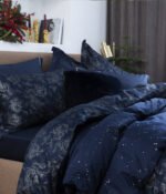 Sateen bed linen set Rose Line Royal Blue - Image 7