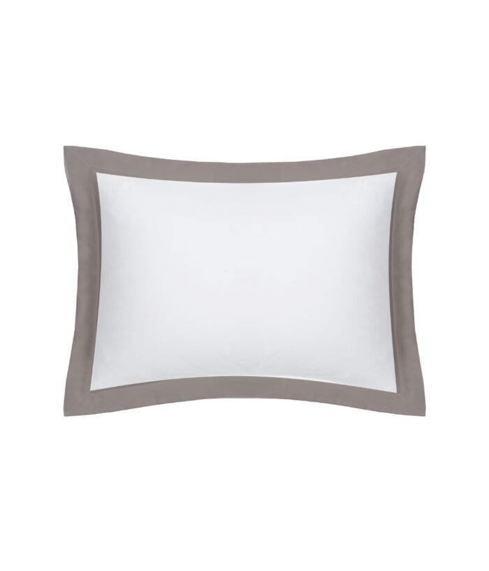 Satino pagalvės užvalkalas Oxford Frame Grey Cliff - Image 1
