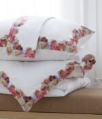 Sateen pillowcase Oxford Frame Flower Mist