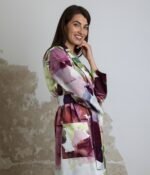 Klasikinis Satino Chalatas Flower Mist - Image 5