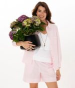 Perkelio Marškiniai Solid Primerose Pink su 3/4 rankovėmis - Image 3