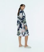 Satino chalatas kimono Harmony Dark Blue - Image 4